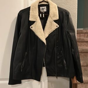 Black faux leather jacket